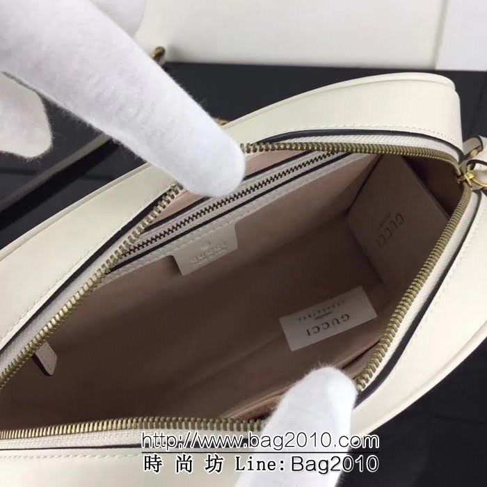 GUCCI古馳原單 新款專櫃品質原單貨實物實拍 443499 .米白鏈條單肩斜挎包 HY1223
